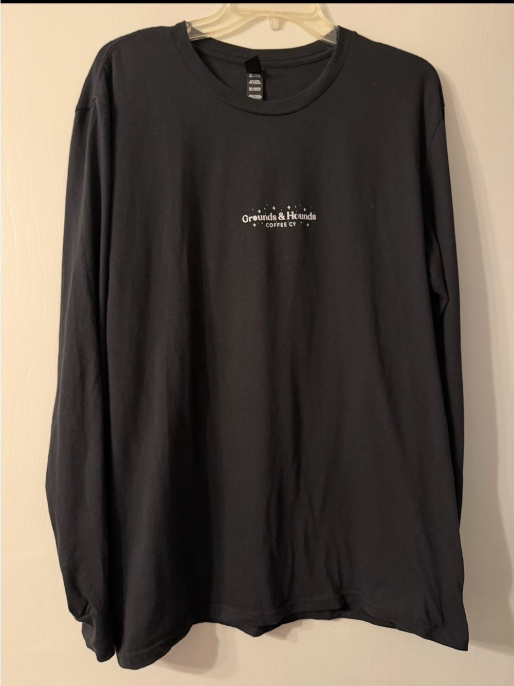 Grounds & Hounds Coffee Co. Skelly Long Sleeve Shirt Unisex Sz L - Picture 2 of 12